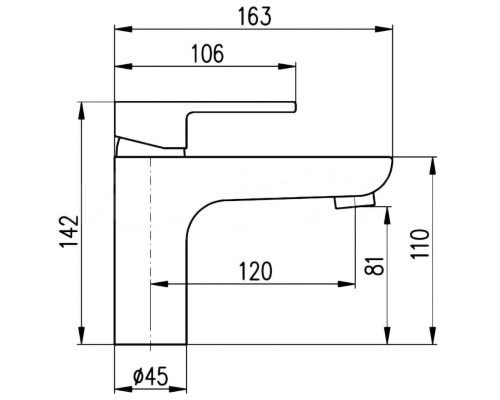 Смеситель для раковины Rav Slezak Vltava VT427.5KCMAT Черный матовый