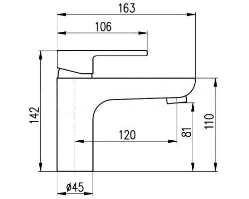 Смеситель для раковины Rav Slezak Vltava VT427.5KCMAT Черный матовый