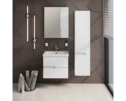 Тумба под раковину Runo Стокгольм 60 00-00001123 подвесная Белая