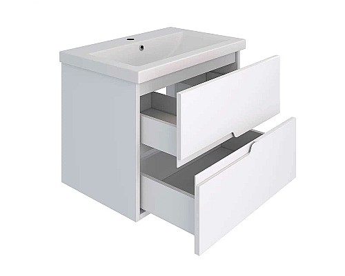 Тумба под раковину Runo Стокгольм 60 00-00001123 подвесная Белая