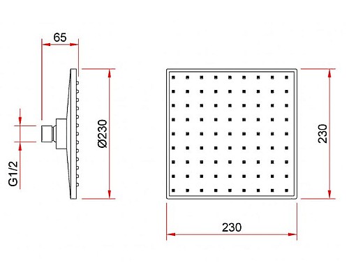 Верхний душ Berges Nardis S 072001 Хром сильвер