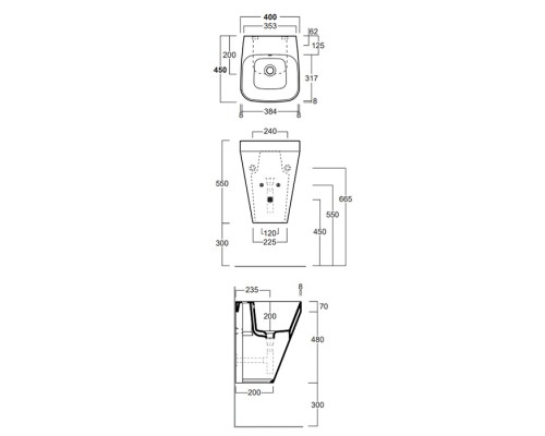 Раковина Simas Baden Baden 40 BB13bi*1 Белая