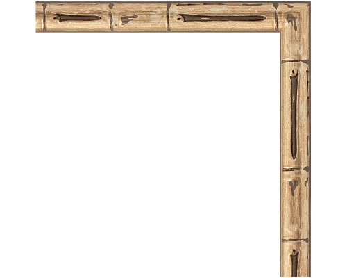 Зеркало Evoform Definite 127х67 BY 0745 в багетной раме - Серебряный бамбук 24 мм