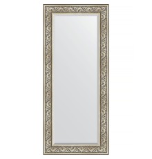 Зеркало Evoform Exclusive 160х70 BY 3580 с фацетом в багетной раме - Барокко серебро 106 мм