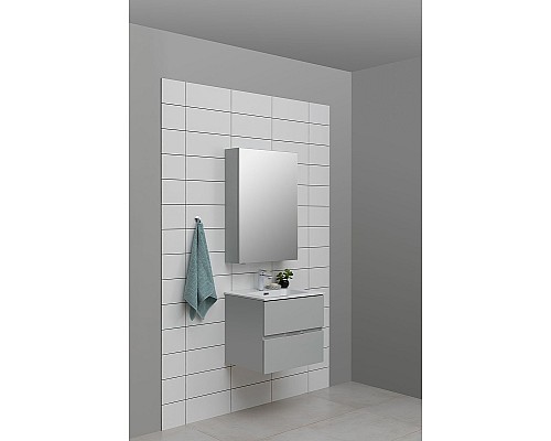 Тумба под раковину Aquanet Алвита New 60 277512 подвесная Серая матовая