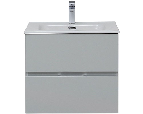 Тумба под раковину Aquanet Алвита New 60 277512 подвесная Серая матовая