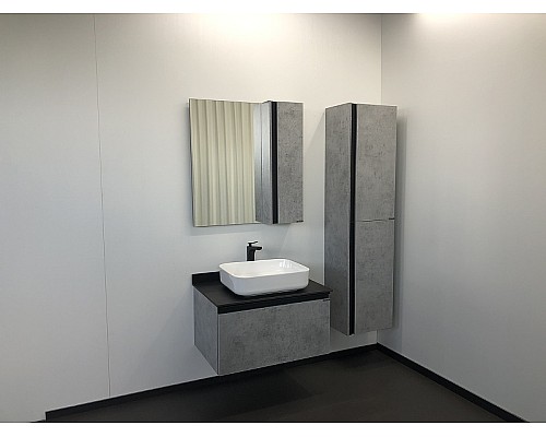 Зеркало со шкафом Comforty Эдинбург 75 00004149063 Бетон светлый