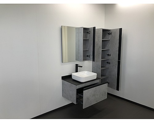 Зеркало со шкафом Comforty Эдинбург 75 00004149063 Бетон светлый