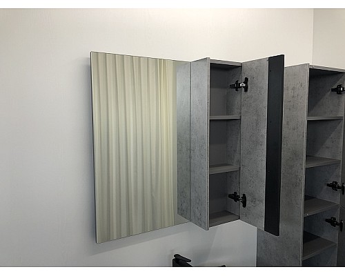 Зеркало со шкафом Comforty Эдинбург 75 00004149063 Бетон светлый