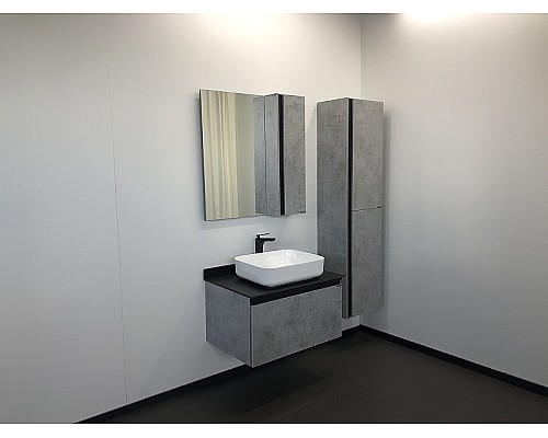 Зеркало со шкафом Comforty Эдинбург 75 00004149063 Бетон светлый