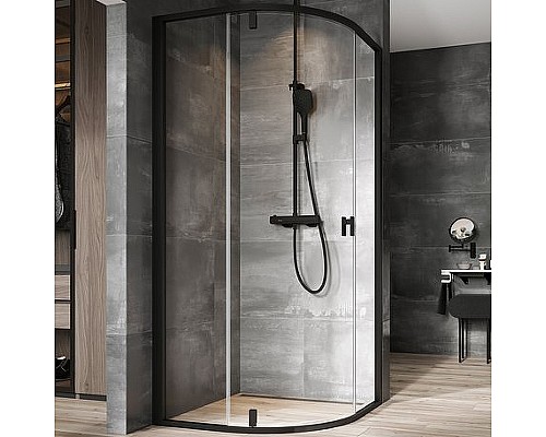 Душевой уголок Ravak Nexty NSKK3-90 90x90 3O677300Z1 профиль Черный стекло Transparent