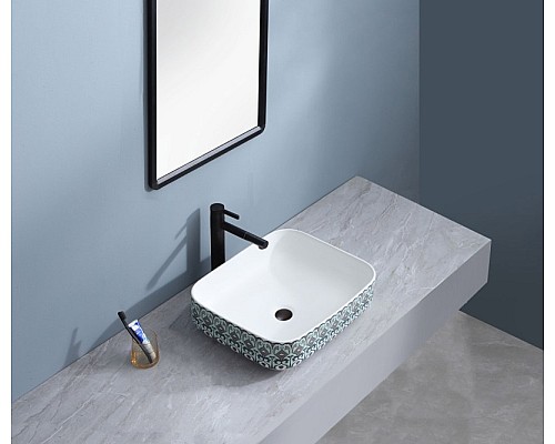 Раковина чаша Bronze de Luxe Nordic 2073 белый, синий