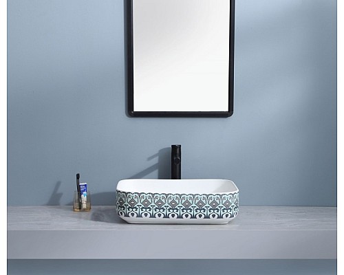 Раковина чаша Bronze de Luxe Nordic 2073 белый, синий