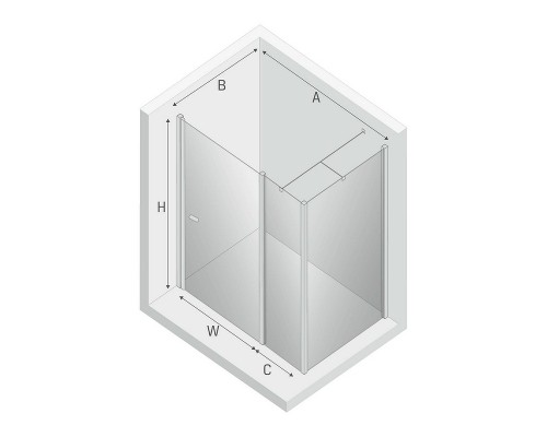 Душевое ограждение NEW TRENDY NEW SOLEO 120x70x195 (хром)