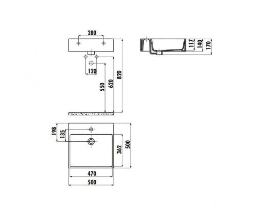 Раковина Creavit Next 50 NX256-00CB00E-NA00 Белая Золото
