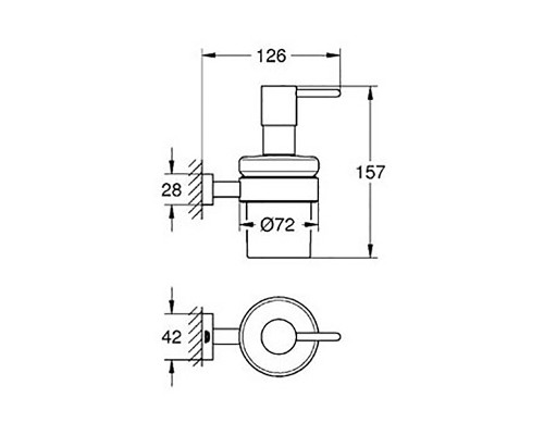 Дозатор для жидкого мыла Grohe Essentials Cube 40756001 Хром