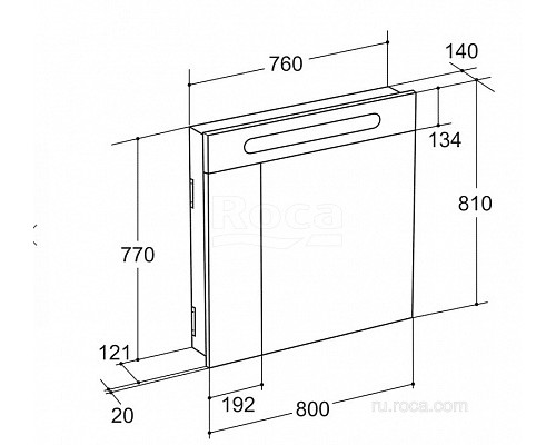 Зеркальный шкаф Roca Victoria Nord 80 ZRU9000033 белый глянец
