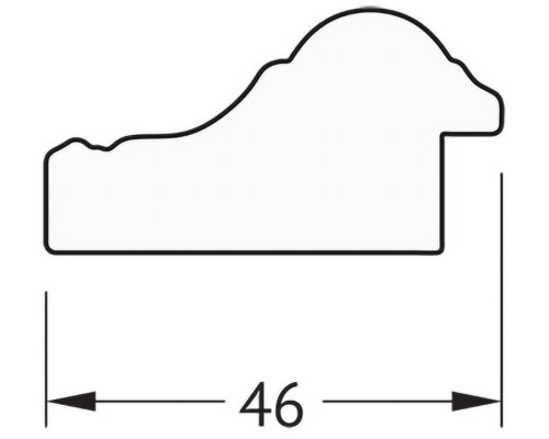 Зеркало Evoform Definite 72х52 BY 0792 в багетной раме - Бусы золотые 46 мм