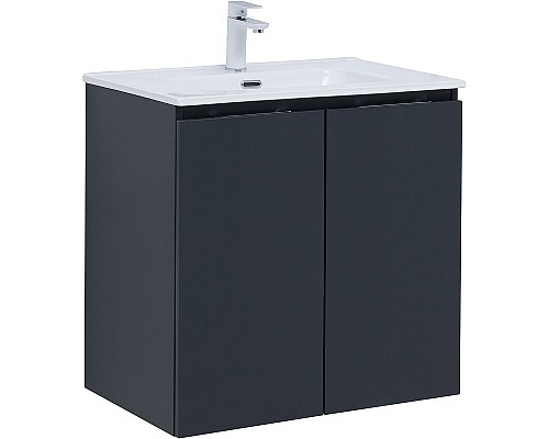 Тумба под раковину Aquanet Алвита New 70 303904 подвесная Антрацит