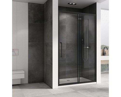 Душевая дверь Abber Schwarzer Diamant 160 AG30160BH профиль Черный стекло прозрачное