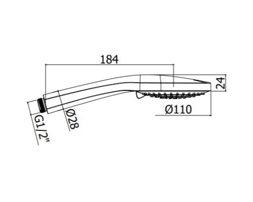 Ручной душ Paffoni Ginevra ZDOC125BO Белый матовый