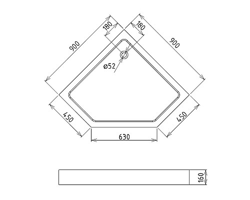 Душевой поддон Gemy ST10T