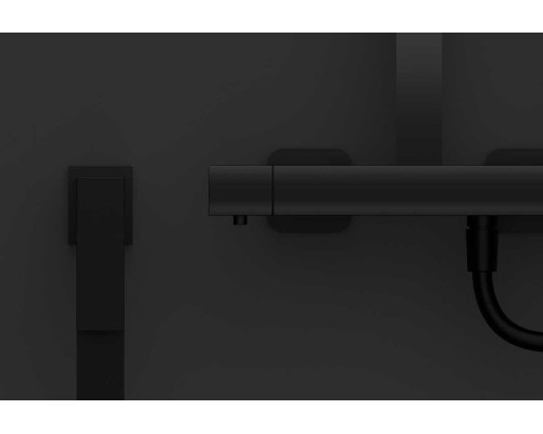 Душевая система Vincea Next VSFS-1N0TMB с термостатом Черная матовая