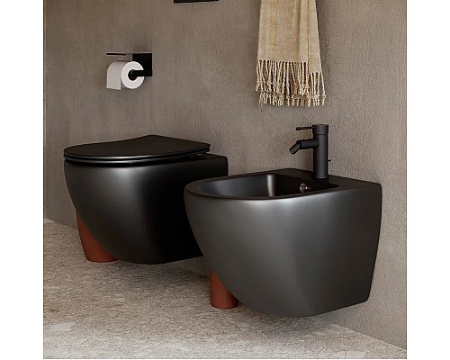 Комплект унитаза с инсталляцией Ceramica Nova Metropol CN4002MB_1001B_1000 с сиденьем Микролифт и Черной матовой клавишей смыва