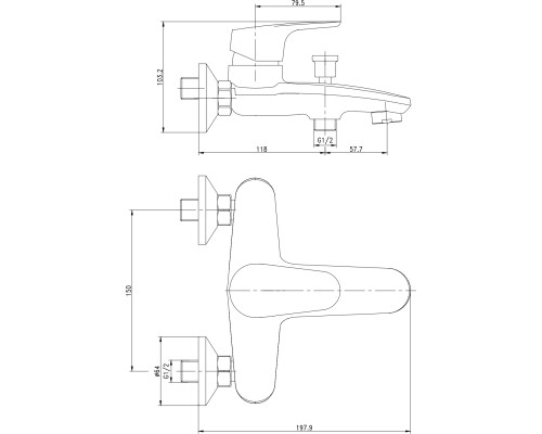 Смеситель Aquanet AF410-20C