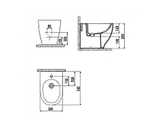 Биде Creavit Mare MA500-00CB00E-0000 Белое