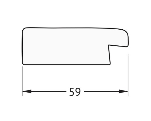 Зеркало Evoform Definite 144х54 BY 0719 в багетной раме - Травленое золото 59 мм
