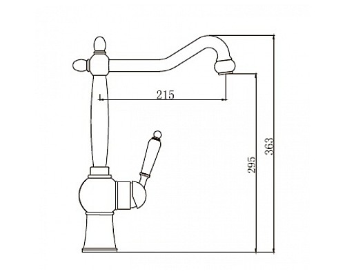 Смеситель для кухонной мойки KAISER Wood 61033