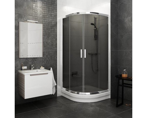 Полукруглая душевая кабина Ravak Blix 3B240100Z1 80 белый прозрачный