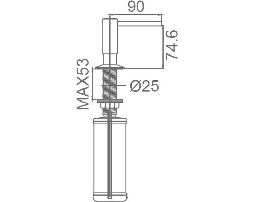Дозатор для жидкого мыла Milacio Ultra MC.931.GD Золото брашированное