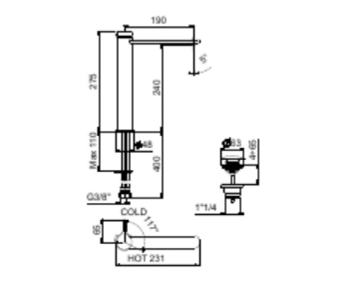 Смеситель для раковины Webert Coral CO830402015, хром