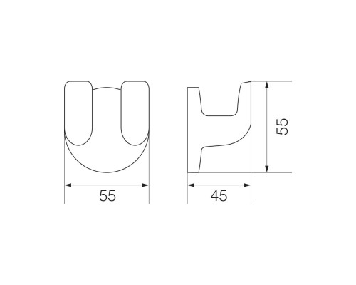 Крючок двойной Veragio OSCAR бронза