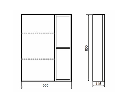 Зеркальный шкаф Comforty Штутгарт 60 00004151036 Дуб темно-коричневый