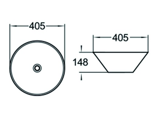 Раковина керамическая накладная SantiLine SL-1042