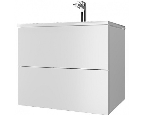 Тумба с раковиной Marka One Elena 60П У96879 подвесная Белый глянец