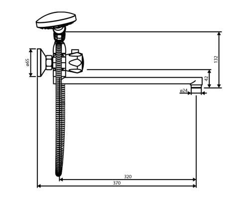 Смеситель для ванны Dorff Modern D7095000 универсальный Хром