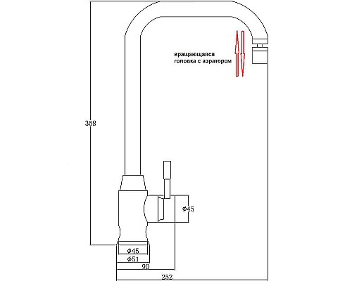 Смеситель для кухни ZorG Steel Hammer SH 5177 INOX Нержавеющая сталь
