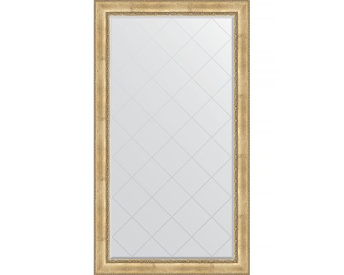 Зеркало Evoform Exclusive-G Floor 207х117 BY 6378 с гравировкой в багетной раме - Состаренное серебро с орнаментом 120 мм