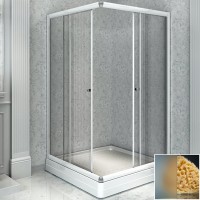 Душевой уголок Radomir 110x110 профиль Белый стекло матовое
