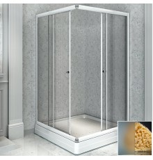Душевой уголок Radomir 110x110 профиль Белый стекло матовое