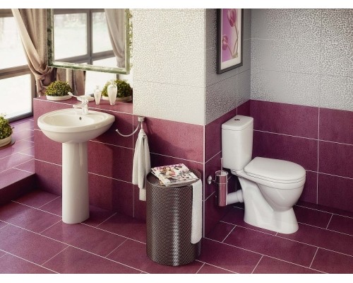 Унитаз компакт Rosa Лира 4620008191096 Белый с бачком и сиденьем