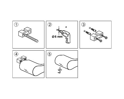 Крючок WasserKRAFT Glan K-5123 Черный глянцевый