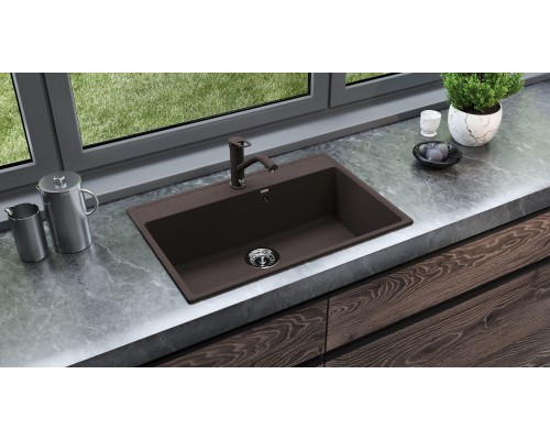 Кухонная мойка Ulgran Quartz Forte 760-06 трюфель