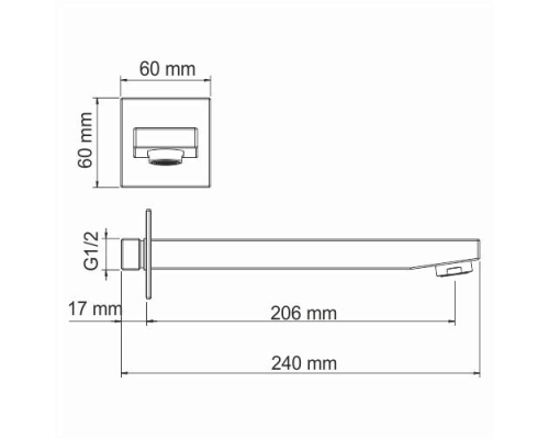 Излив для смесителя WasserKRAFT Sauer A187 Золото глянцевое
