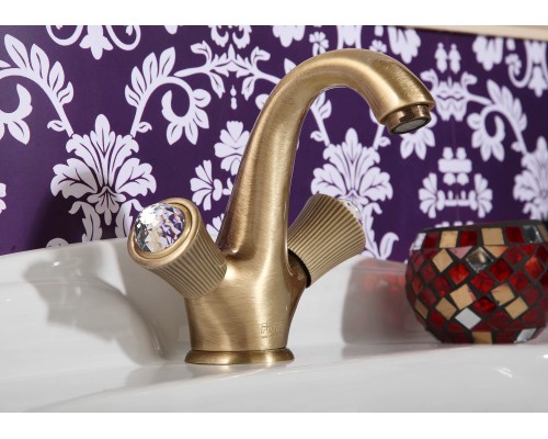 Смеситель для раковины Fiore Venere Sky Swarovski® бронза