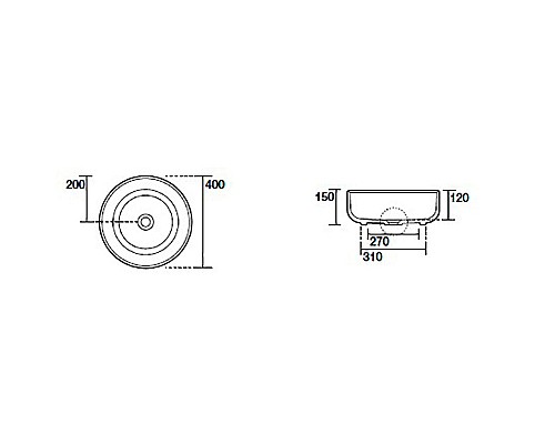 Раковина-чаша Kerasan Nolita 40 534401 Белая